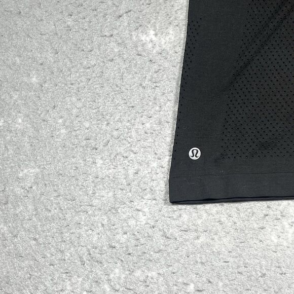 Lululemon Breeze Shirt Womens 6 Black Short Sleeve Tee Shirt Gym Yoga Athleisure - Picture 7 of 9